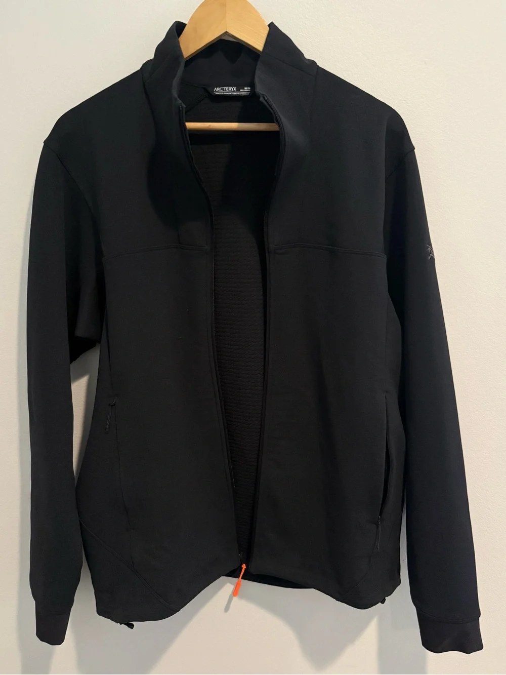 Arc'teryx Rethel Jacket Black Full Zip Performance Jacket Men's Medium Hiking